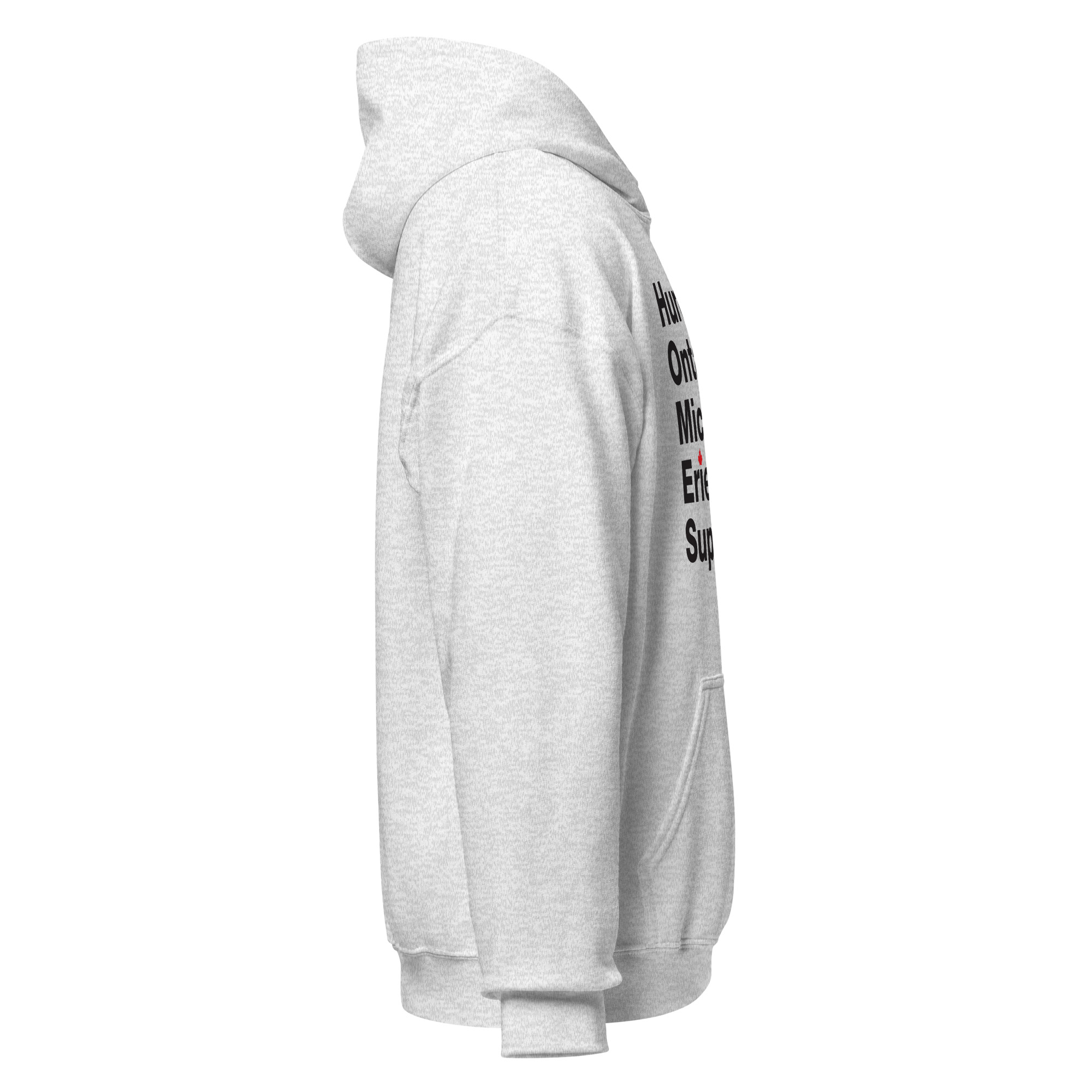 The Great Lakes - Unisex Hoodie - Dark Print + Light Fabric - Image 7