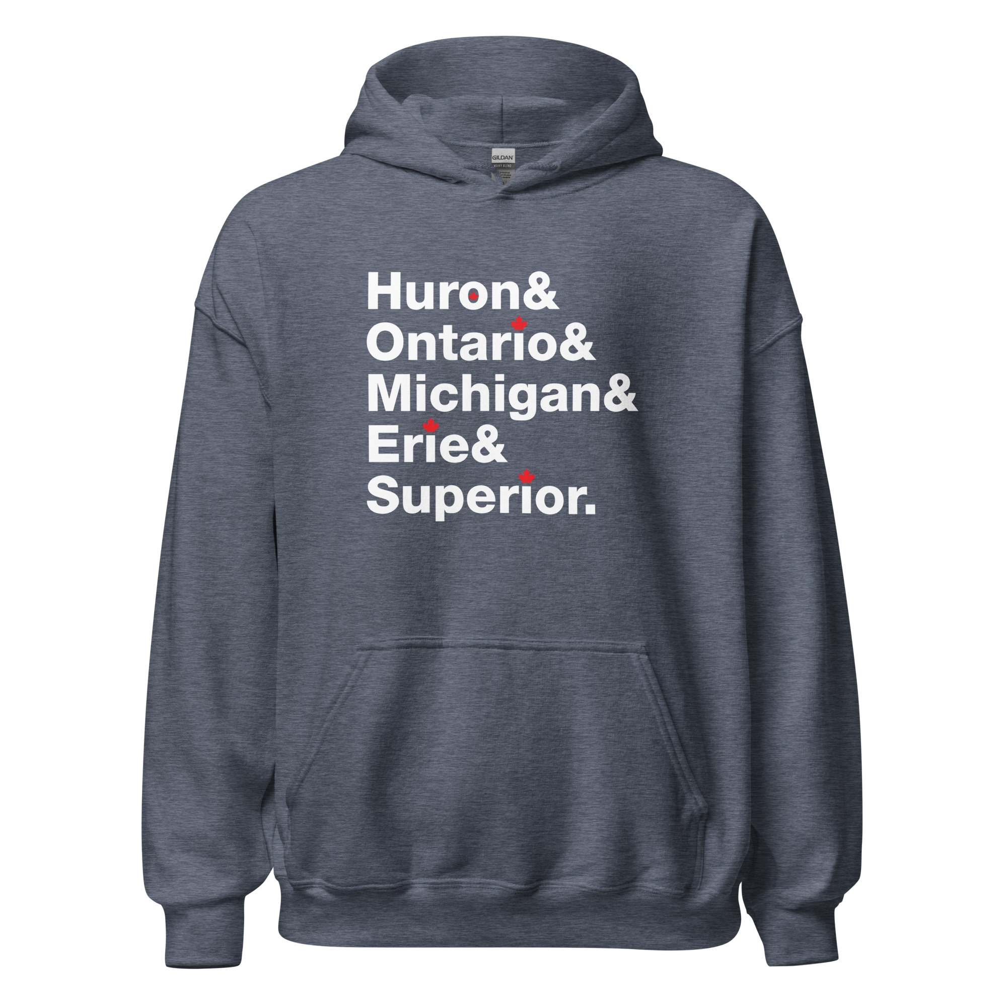 The Great Lakes – Unisex Hoodie – Light Print + Dark Fabric - Image 6
