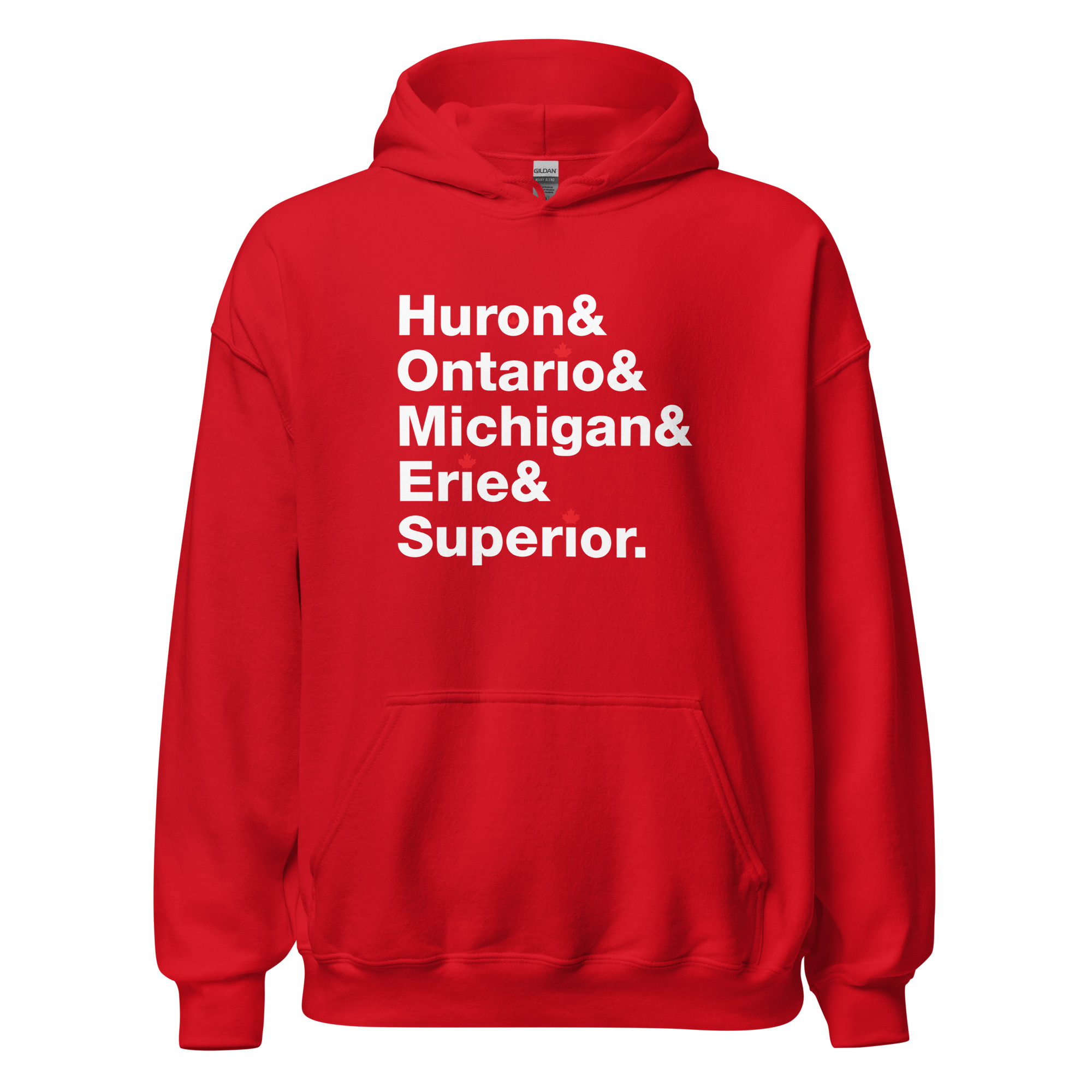 The Great Lakes – Unisex Hoodie – Light Print + Dark Fabric - Image 4