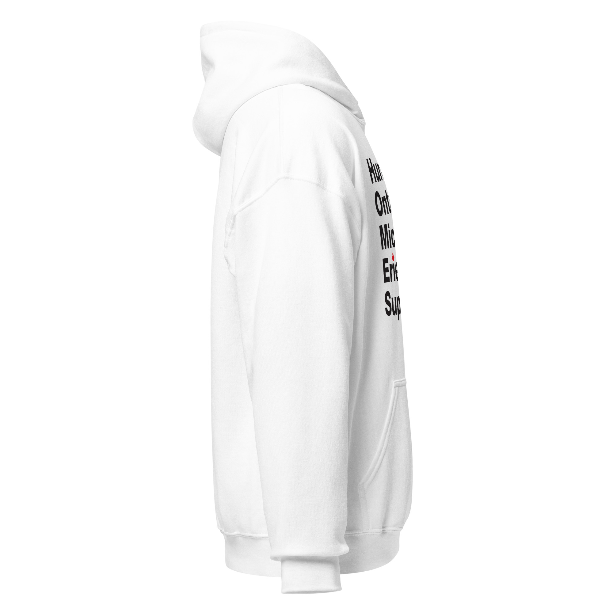 The Great Lakes - Unisex Hoodie - Dark Print + Light Fabric - Image 8